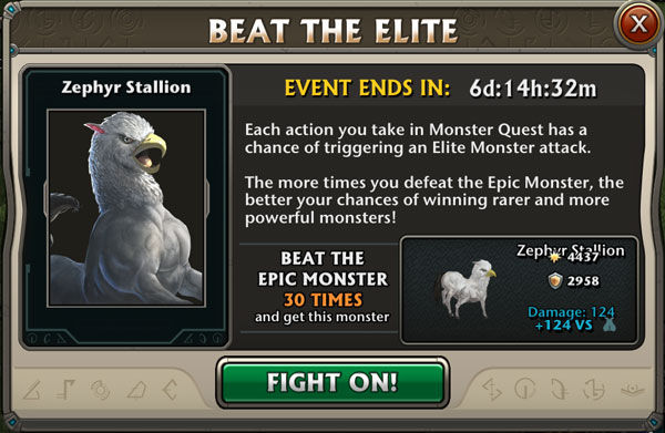 Boss Event : Zephyr Stallion Epic Monster