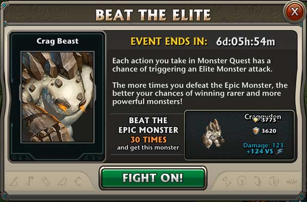 Boss Event : Craggydon Epic Monster